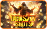 Logo da DEUS777SLOTS com até 100 pixels máximos de comprimento descrita com a palavra: "DEUS777SLOTS"